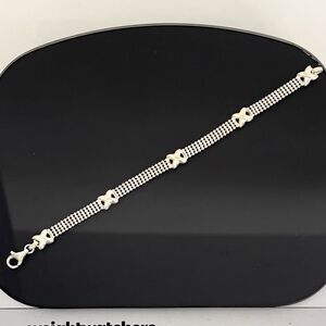 Women Italy 925 Sterling Silver Chain Hand Bracelet Wrist Band